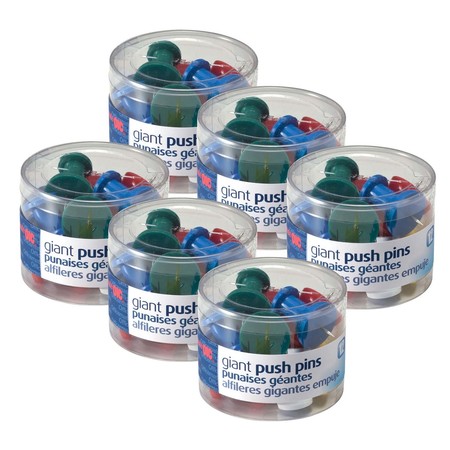 OFFICEMATE Giant Push Pins, PK72 92902